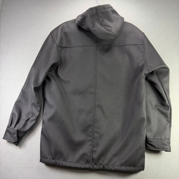 Dickies Black Quilted Insulated Flannel Shirt Jacket with Hood Size L/G (42-44) - Picture 2 of 13